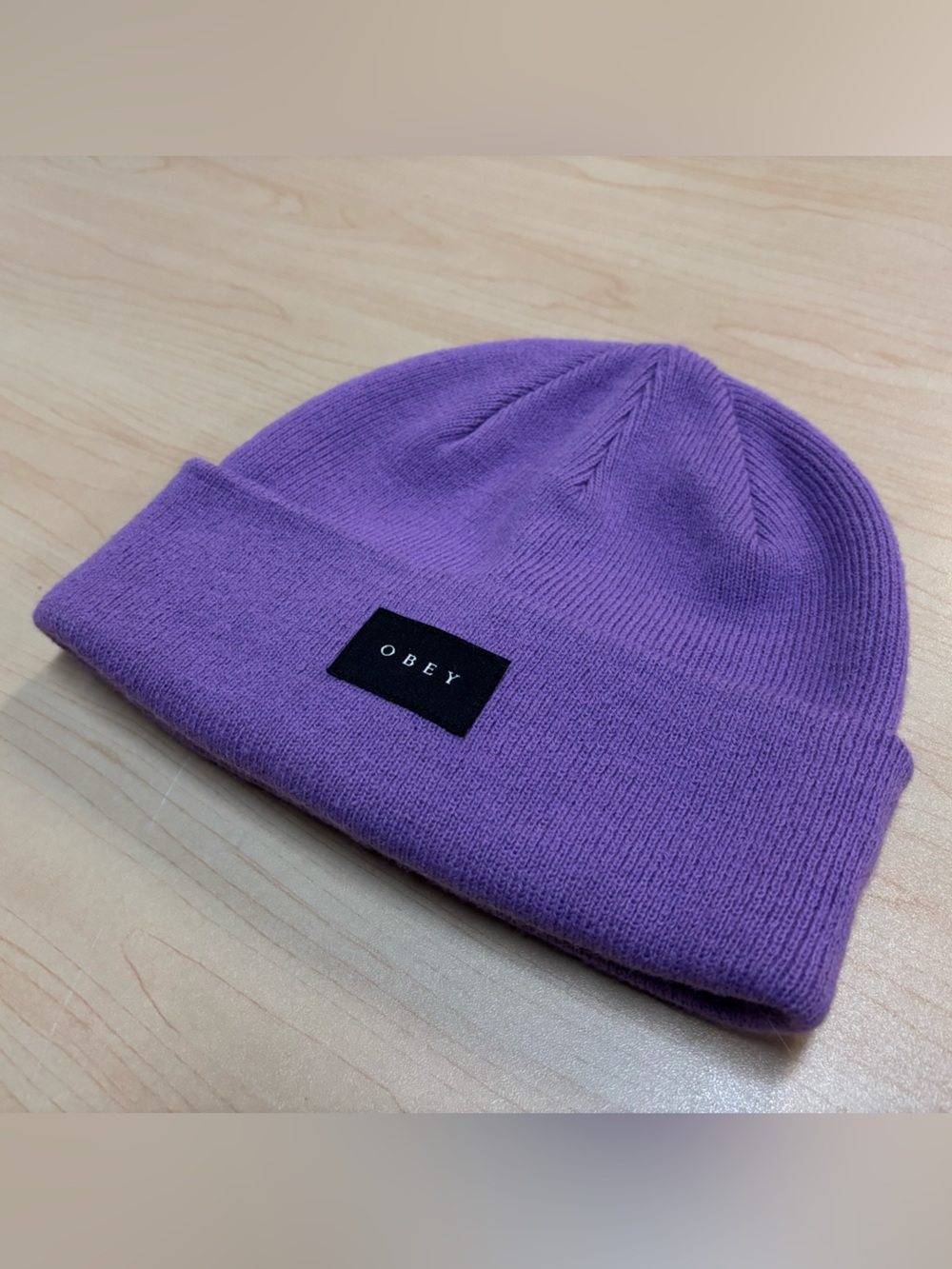 Obey lilac beanie